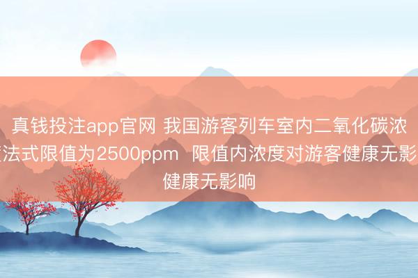 真钱投注app官网 我国游客列车室内二氧化碳浓度法式限值为2500ppm  限值内浓度对游客健康无影响