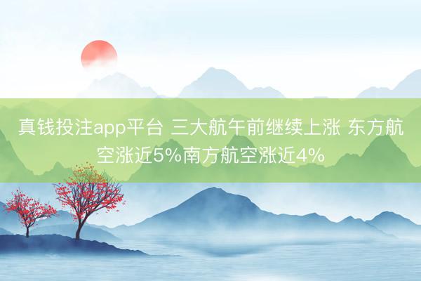真钱投注app平台 三大航午前继续上涨 东方航空涨近5%南方航空涨近4%