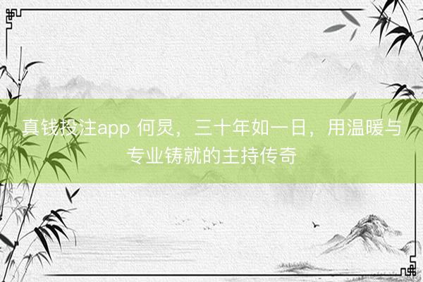 真钱投注app 何炅，三十年如一日，用温暖与专业铸就的主持传奇