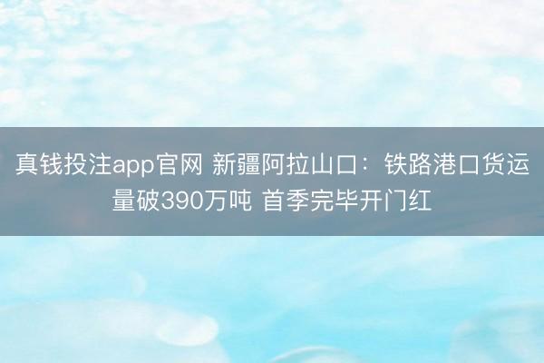 真钱投注app官网 新疆阿拉山口：铁路港口货运量破390万吨 首季完毕开门红