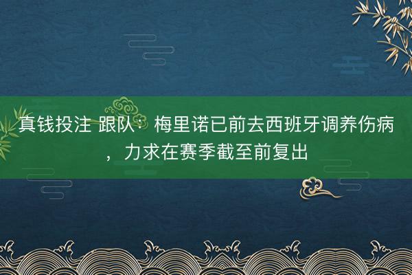 真钱投注 跟队：梅里诺已前去西班牙调养伤病，力求在赛季截至前复出