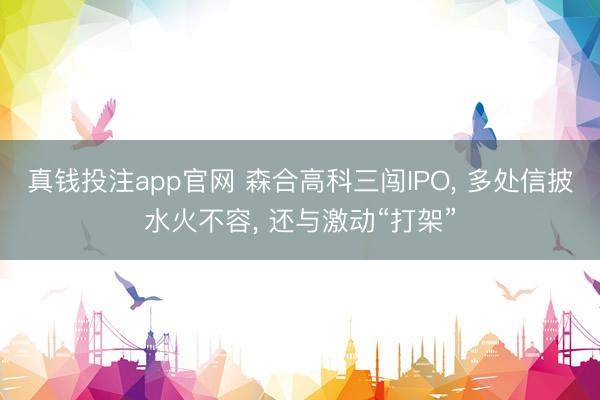 真钱投注app官网 森合高科三闯IPO， 多处信披水火不容， 还与激动“打架”