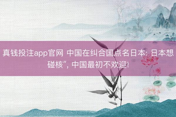 真钱投注app官网 中国在纠合国点名日本: 日本想碰核″， 中国最初不欢迎!