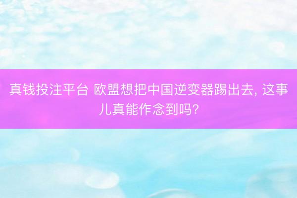 真钱投注平台 欧盟想把中国逆变器踢出去， 这事儿真能作念到吗?