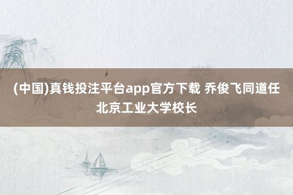 (中国)真钱投注平台app官方下载 乔俊飞同道任北京工业大学校长