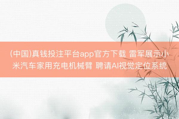 (中国)真钱投注平台app官方下载 雷军展示小米汽车家用充电机械臂 聘请AI视觉定位系统